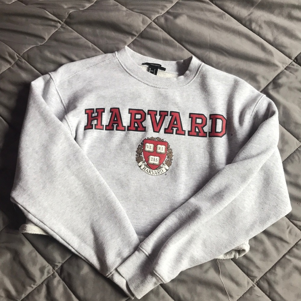 harvard danielle cohn cropped sweatshirt